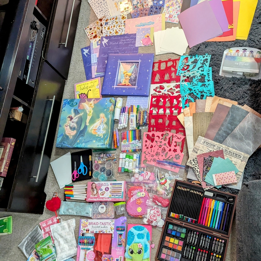 Huge Colorful Craft and Scrapbooking Bundle Supplies Set